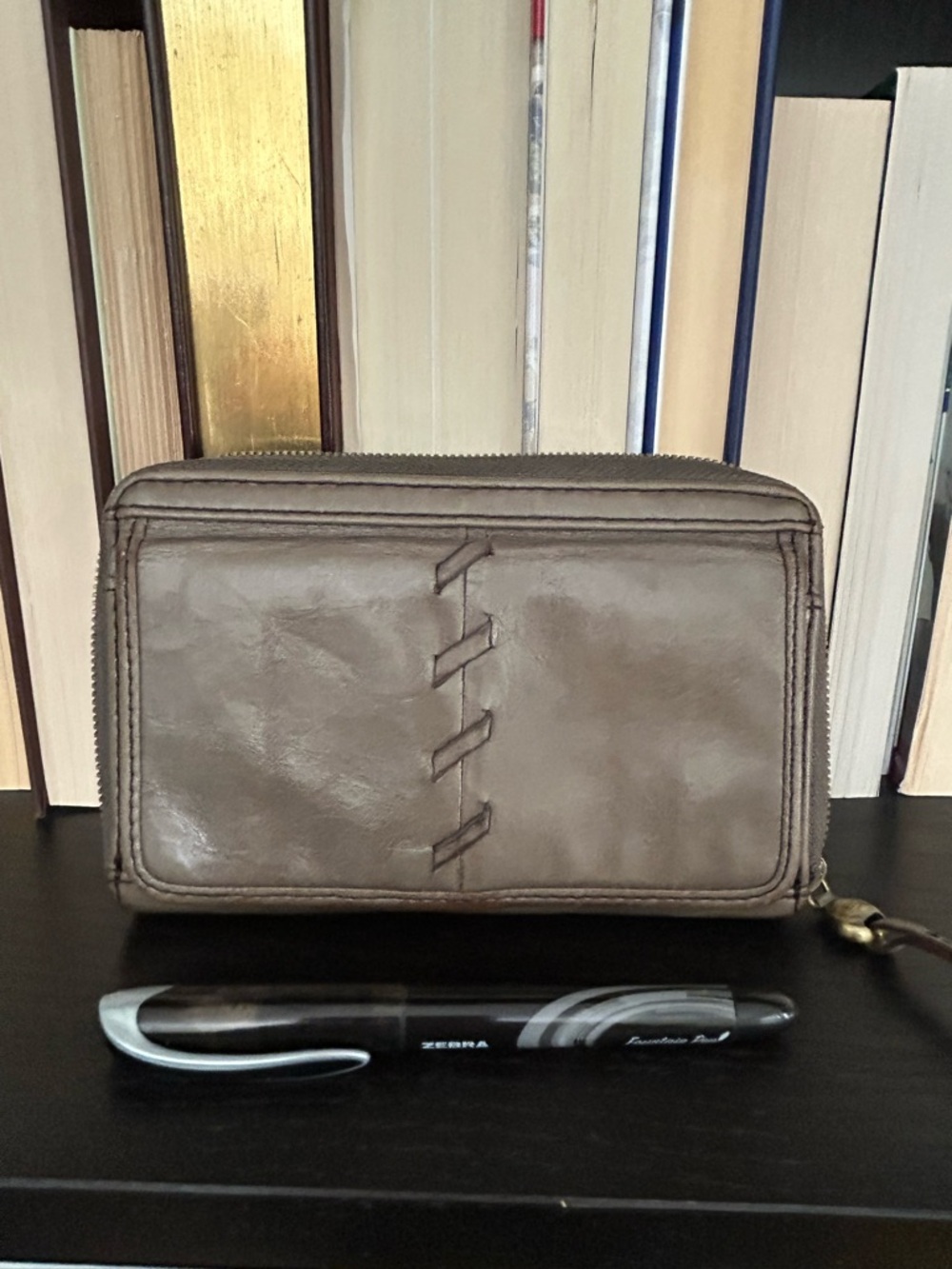 HOBO International - Leather Zip Around Clutch Wallet - Taupe